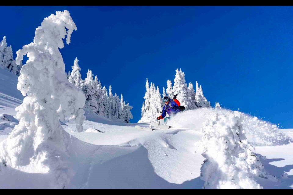 Rick Meloff said there is about 100 centimetres of snow on Brohm Ridge. 