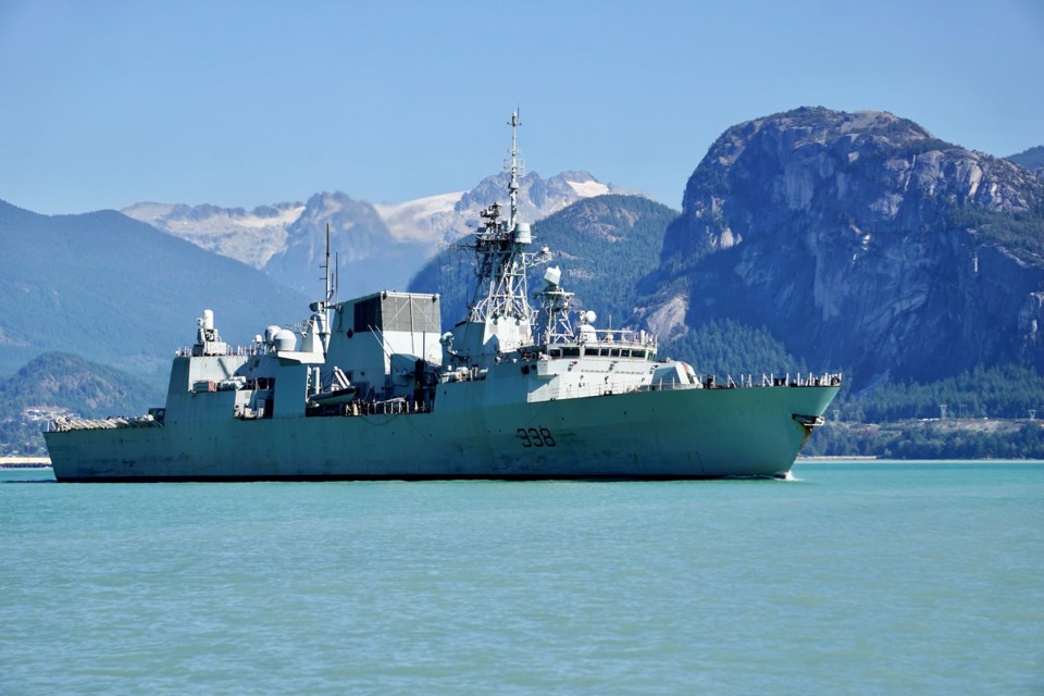 Ben Biswell of Squamish Sailing Ventures was out with some students when they spotted the ship on Sept. 15. 