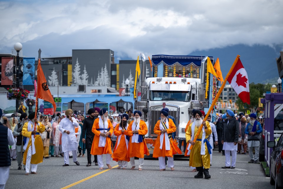 Thousands gathered in downtown Squamish for the 16th annual Sikh Parade.
