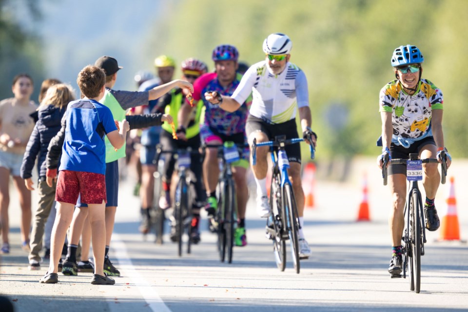 Riders with the RBC GranFondo Whistler rode through Squamish on the morning of Sept. 9 and were greeted by cheering locals. 