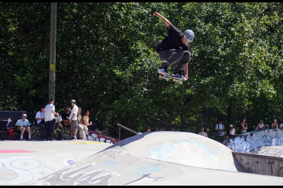 The Grateful Shred event drew a sizable crowd at the Squamish skate park on Saturday, July 15.