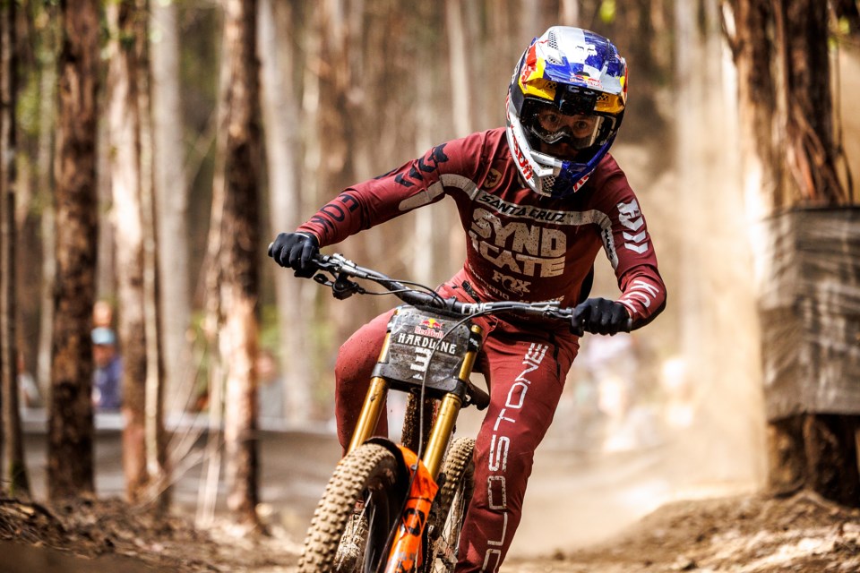 Jackson Goldstone at the 2024 Red Bull Hardline in Tasmania.