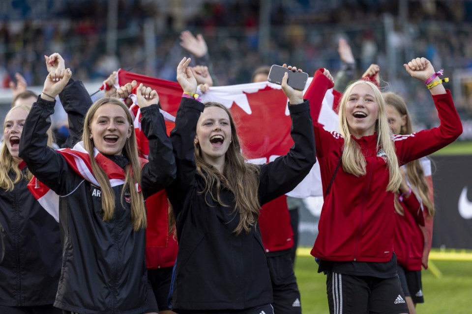 Both play for the girls' U14 North Vancouver Football Club, in B.C’.s Premier League, which won the bronze medal at the Dana Cup. 