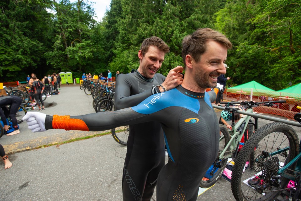 At Alice Lake Provincial Park, the off-road swimming, biking and running event celebrates the life of late triathlete, Bob McIntosh. This year’s event was separated into three categories: championship, sport and relay.