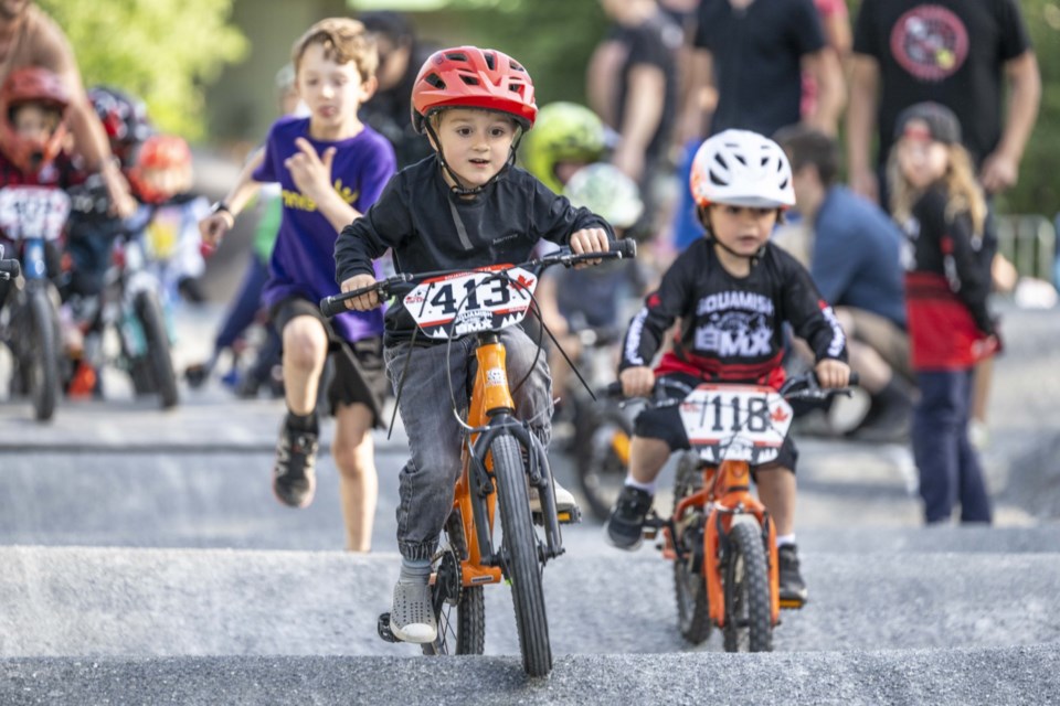 Racers at the new track on June 13. 