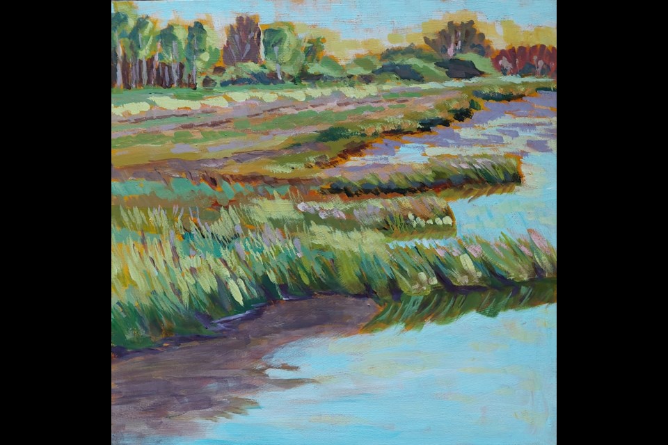 Big Lake Sunset by Luise Mendler-Johnson will be one of the artworks displayed at The Bookstore on Perron Street. SUPPLIED/ Luise Mendler-Johnson