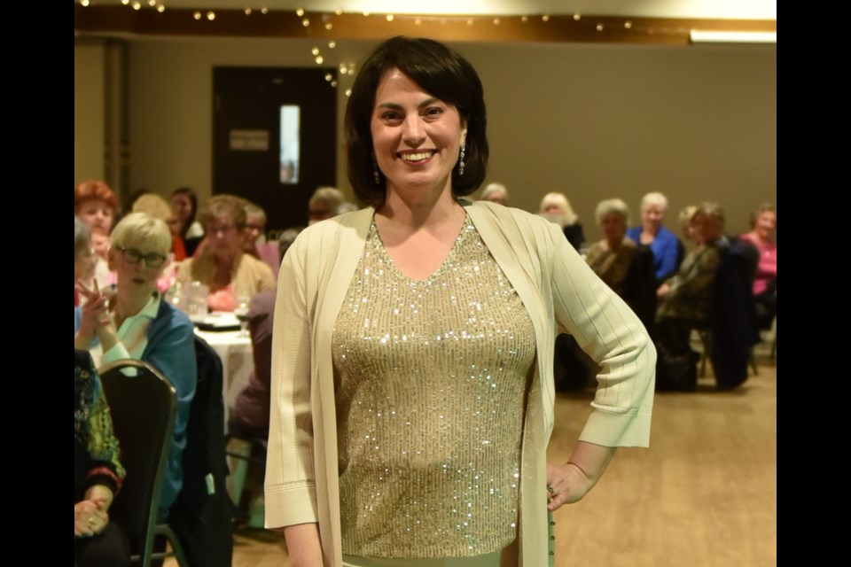 Leanne Redmond showcased her modelling talents at the 2024 St. Albert Senior's Association Fashion Show.