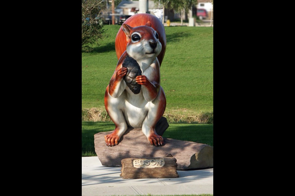 HI ED — Eddie the Squirrel has been the mascot of Edson for over 50 years. His statue can be found in the town's RCMP Centennial Park. SHARI McDOWELL/Photo