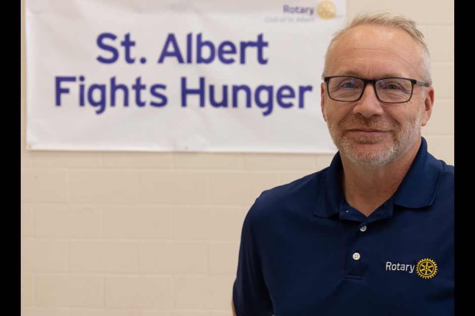 Rotarian Andre Charrois was the point-man for St. Albert Fights Hunger.