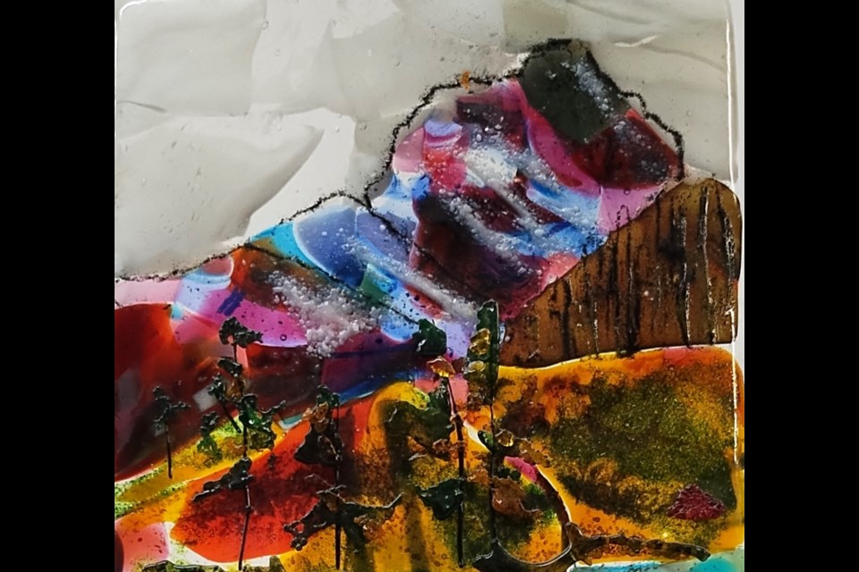 Kimberly Smith's glass art titled Alberta Larch is on her works now on exhibit at St. Albert's VASA gallery until Oct. 26.
