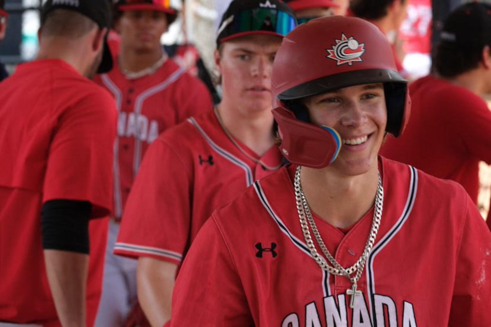 Eric Hartman plays for Team Canada earlier this summer. SUPPLIED/Eric Hartman. 