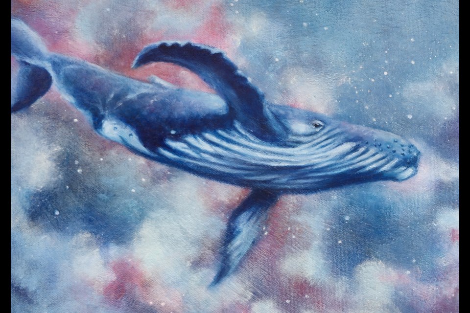 Katy Leenders Humpback Whale is a fantasy piece that will be available at St. Albert Painters Guild Fall Show and Sale from Oct. 25 to 27.