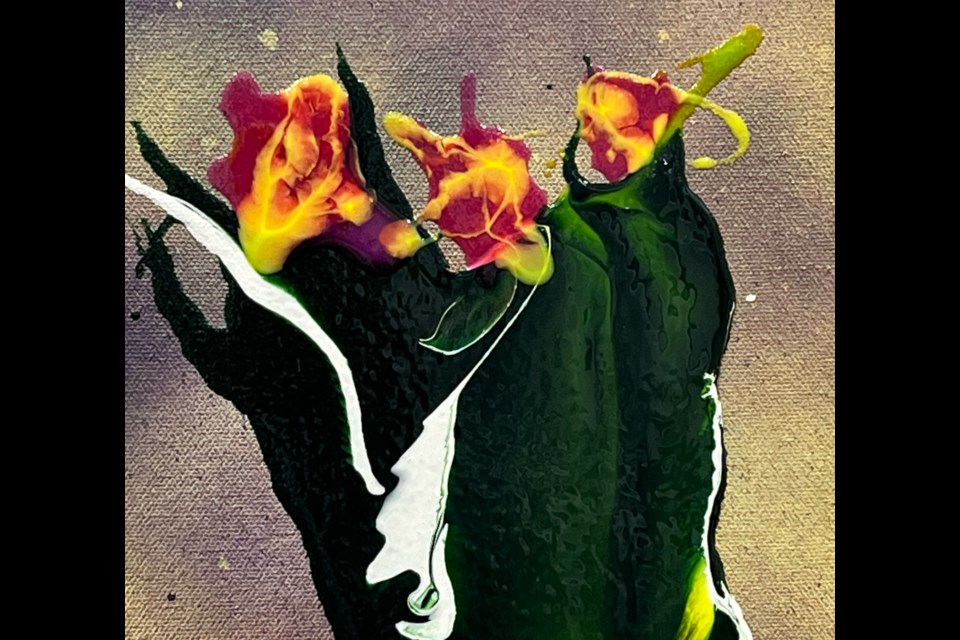 Cactus Colours is representational painting by Miles Constable now on exhibit at Visual Arts Studio Association gallery until June 29.