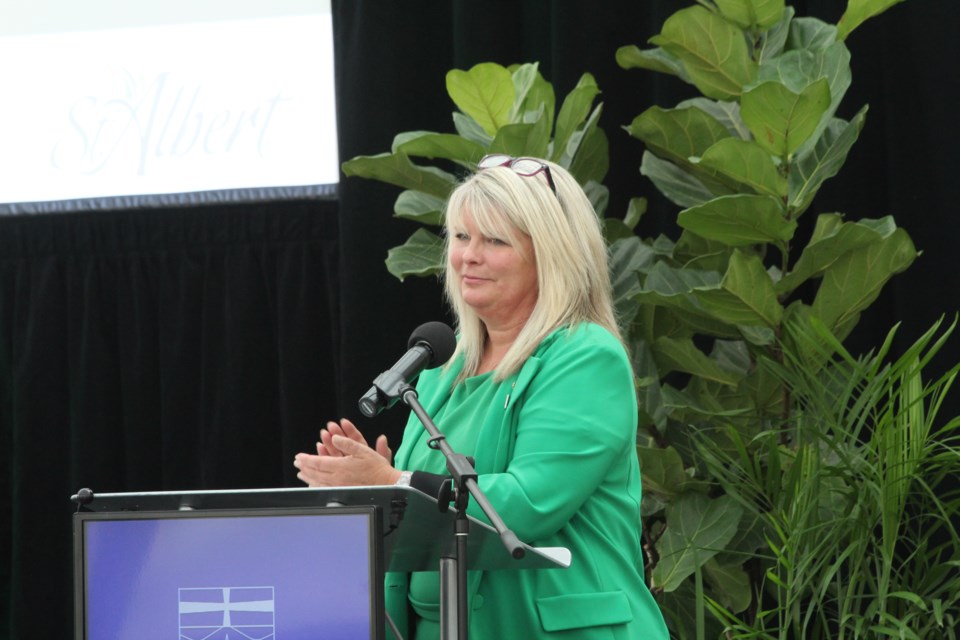 Mayor Cathy Heron delivered her annual State of the City address on Wednesday, Sept. 20. JACK FARRELL/St. Albert Gazette