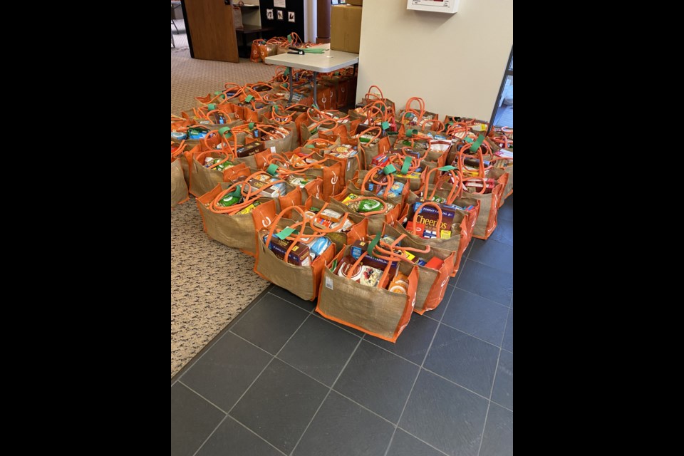 This year St. Albert Public Schools more than tripled the amount of hampers they give during the holidays to families in need. SUPPLIED