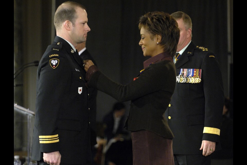 St. Albert's CAO Bill Fletcher being presented with the Star of Military Valour in 2007 for his efforts in Afghanistan as commanding officer of Charlie Company. MCPL ISSA PARÉ/Rideau Hall