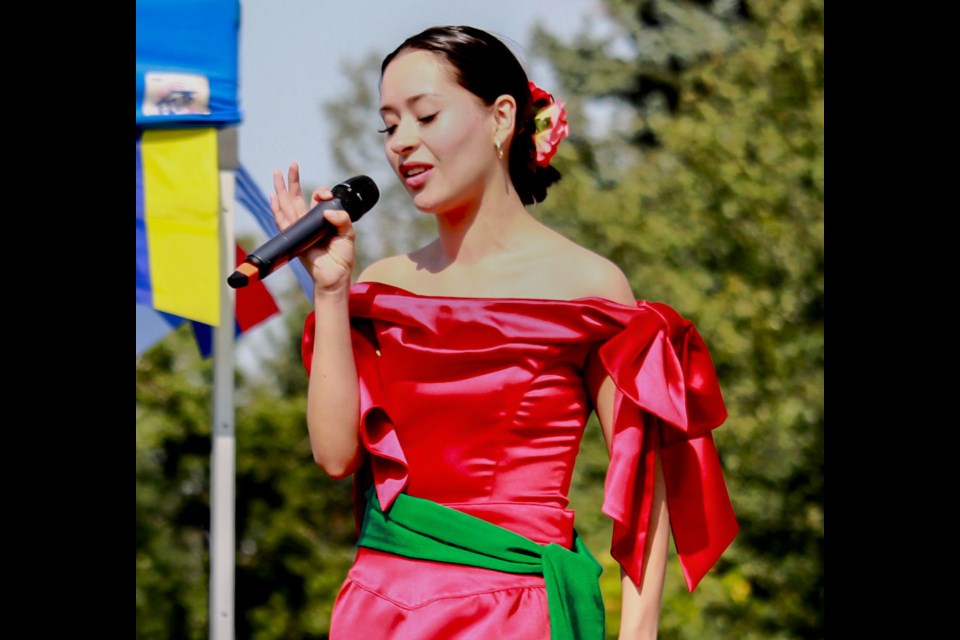 Singer Alexa Leon performs a tribute to Selena at St. Albert Latin Culture Association's Retro Latin Night on Saturday, June 29.