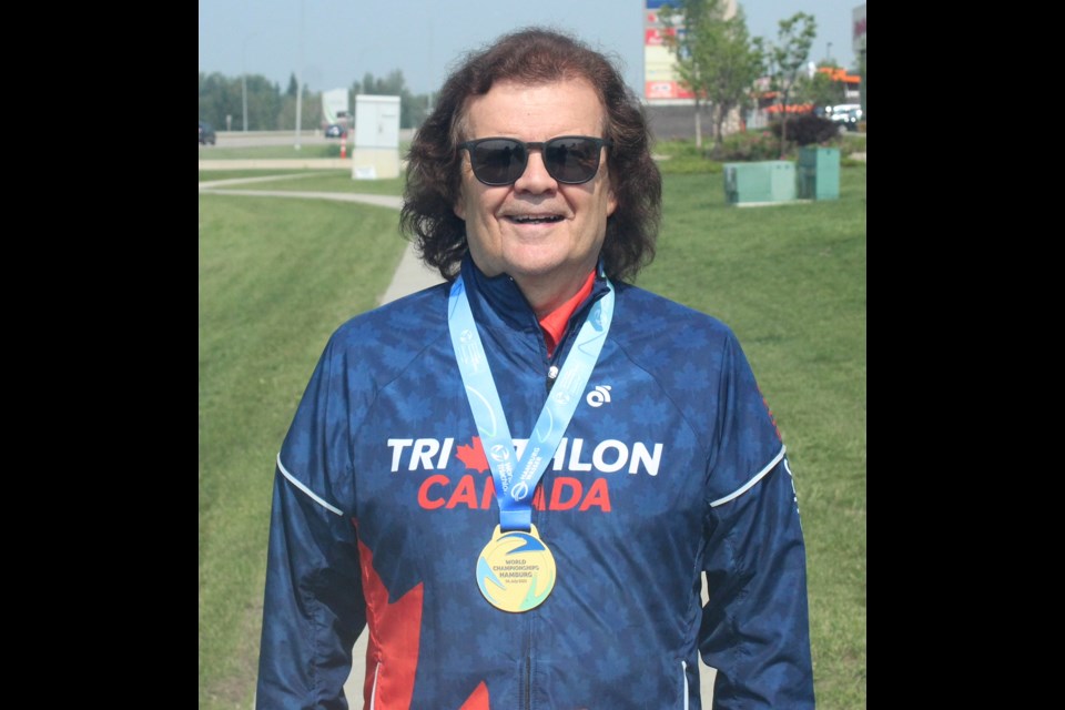 For just his second ever sprint triathlon, 70-year-old Rick Harris represented Canada at the recent World Championships in Germany. JACK FARRELL/St. Albert Gazette