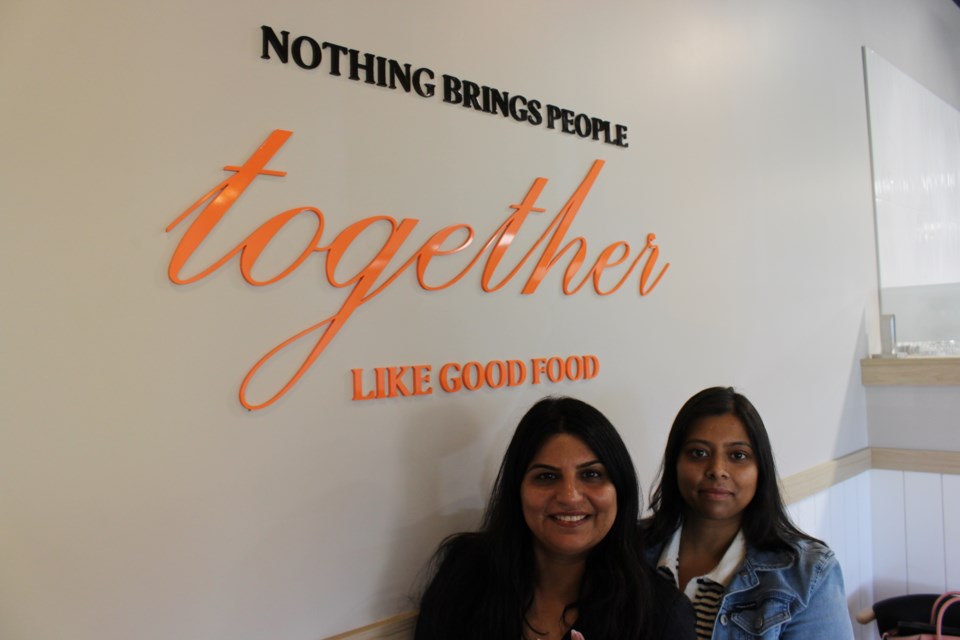 TuttiFrutti St. Albert owners Shilpa Meston (left) and Ashi Parmar (right) said that opening a community restaurant was the perfect business opportunity for them.