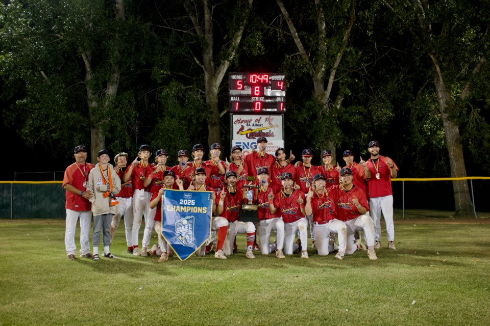 Victory earned. The St. Albert Cardinals seal the 2025 BAEL title with grit and heart. 