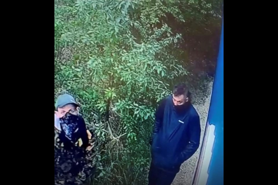Security camera footage from the night of the break in from the St. Albert Minor Baseball Association.