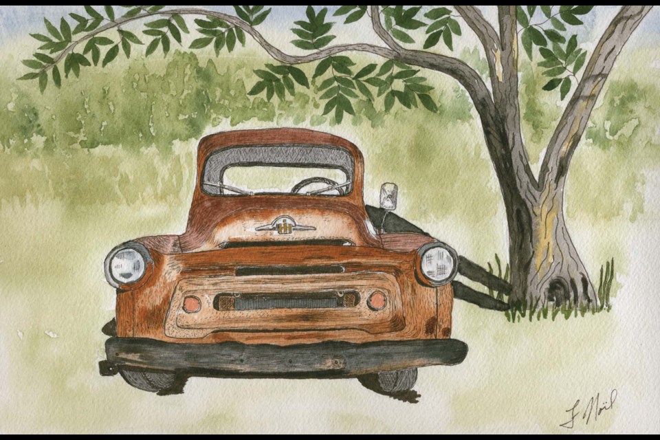 Visual artist Francoise NoÃ«l's watercolour and ink painting of vintage truck is a nod to history and spring. Her paintings will be featured at St. Albert Painter's Guild sale from April 28 to 30 at St. Albert Place rotunda. FRANCOISE NOÃl