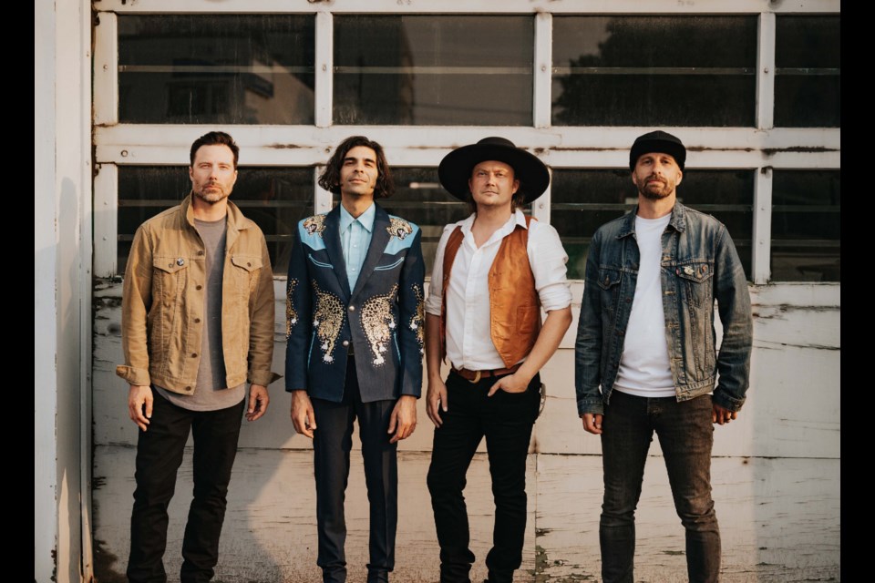 Country Music Alberta has nominated The Dungarees in the category of Roots Artists of the Year. From left to right, the core group is Robb Angus, Kiron Jhass, James Murdoch and Ben Shillabeer.  CAT M COLWELL