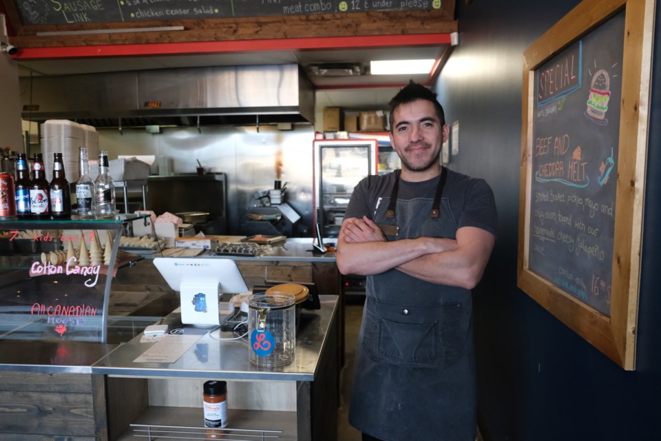 Chef Jose Martinez in front of the counter at D'Arcy's Smokehouse Restaurant. RILEY TJOSVOLD/St. Albert Gazette