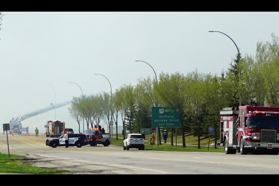 Fire near Anthony Henday and 111 Avenue on May 6.
