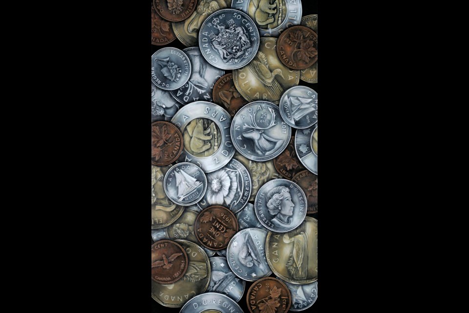 Jori Warren's Pocket Change won first place in the Federation of Canadian Artists' latest exhibit.