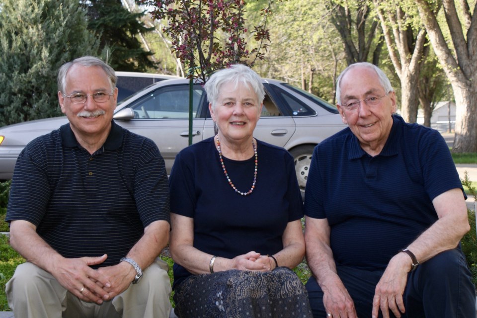 Bill Shields, right, with Jerry Manegre and Colleen Shields. JERRY MANEGRE/Photo