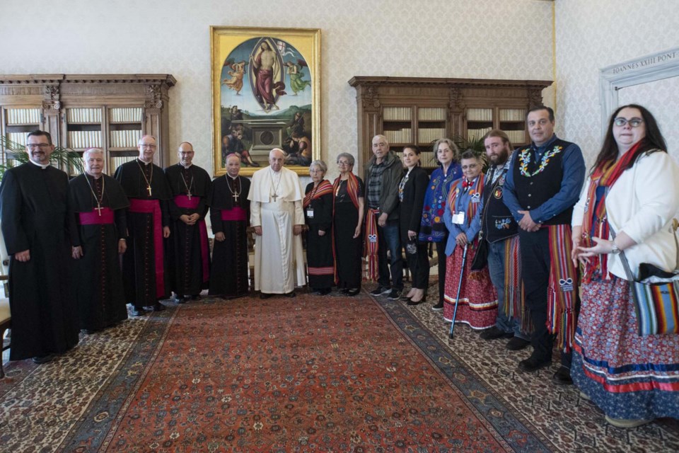 Indigenous delegates from Canada held a series of meetings with Pope Francis in the Vatican last week. GARY GAGNON/Photo