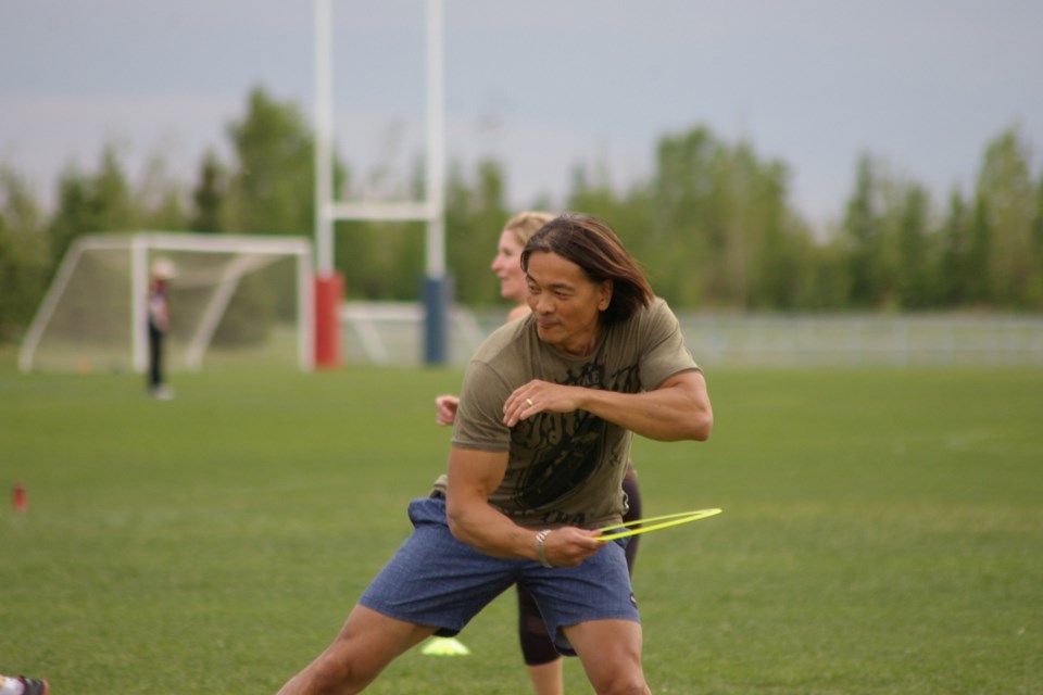 Ultimate Frisbee is a lot of fun to play, as this member of St. Albert Sport and Rec will attest. 
MARY BURCH/Photo