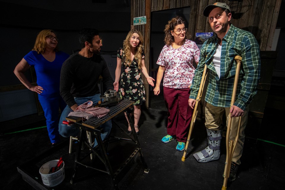 Anne-Marie Smyth, Rohit Kataria, Monica Lefurgey, Christine Gold and Rob Beeston star in the St. Albert Dinner Theatre's season opener Homecoming. A comedy about a farmer passing on the family farm to the next generation. But it's difficult to let go and complications arise.
CHRIS COLBOURNE/St. Albert Gazette