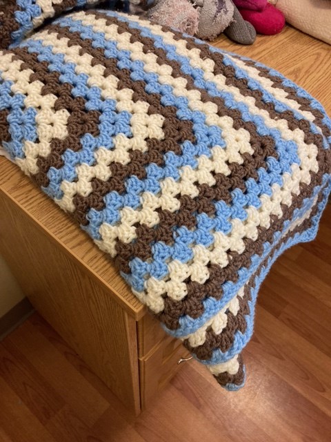 Laurie Hankinson hopes to find the owner of this blanket, return it, and offer a heartfelt thanks in person to whoever offered it during the dramatic moments of the evacuation of the residents of the Citadel Mews during the fire last week. 