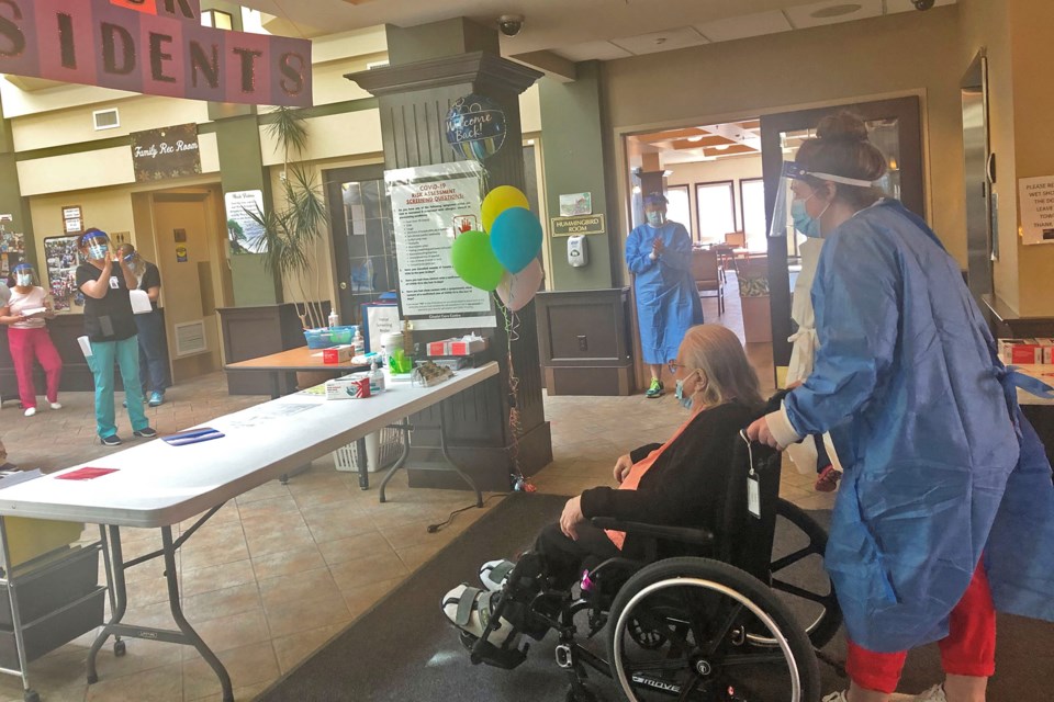 Citadel Care Centre staff welcomed back seniors this week after the Citadel Mews West fire forced all 129 residents to evacuate on May 6. SUPPLIED 