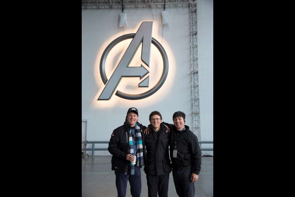 A moment of jovial respite on the set of Avengers: Endgame with gaffer Jeff Murrell, co-director Anthony Russo, and director of photography Trent Opaloch. Opaloch is a Paul Kane grad who has worked on some incredible visual effects heavy films including Neill Blomkamp’s District 9 and Elysium, as well as both Avengers movies Infinity War and Endgame, plus Captain America: Winter Soldier and Civil War.
COURTESY OF TRENT OPALOCH/Photo