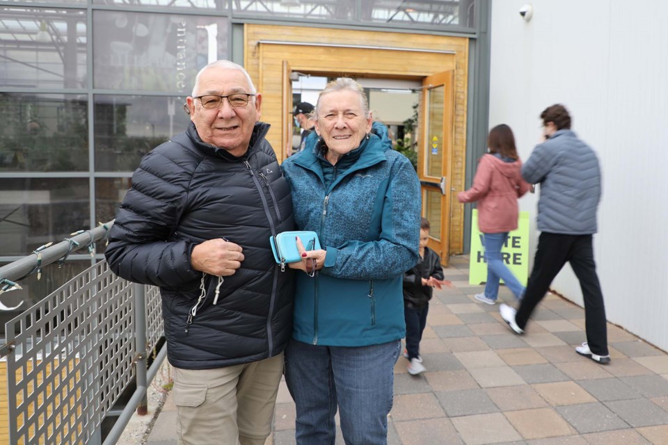 Orval and Anne Belcourt voted at the Enjoy Centre on Oct. 18, 2021. JESSICA NELSON/St. Albert Gazette