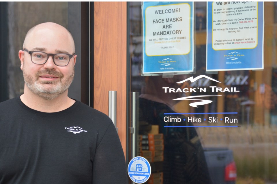 SCOTT HAYES/Photo
Track 'N Trail general manager Aron Schilf makes sure that he gets the best people and the best products so that customers can get the best out of their outdoor activities, whether it be cross country or back country skiing, backpacking, hiking, climbing, mountaineering, or trail running. 