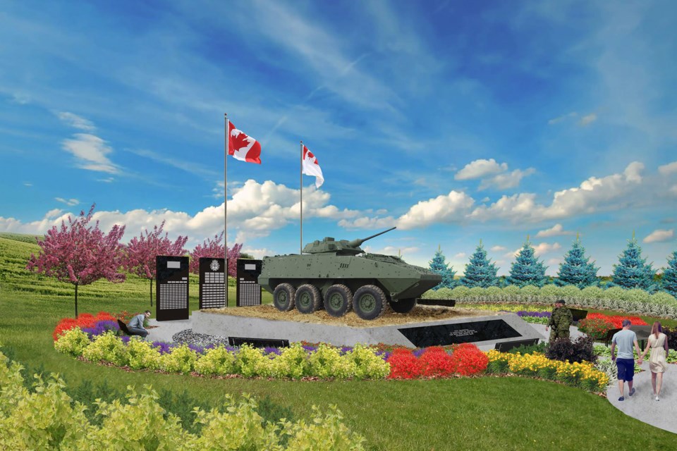 An artist's rendering of the proposed LAV III monument in Morinville. MORINVILLE LAV/Photo