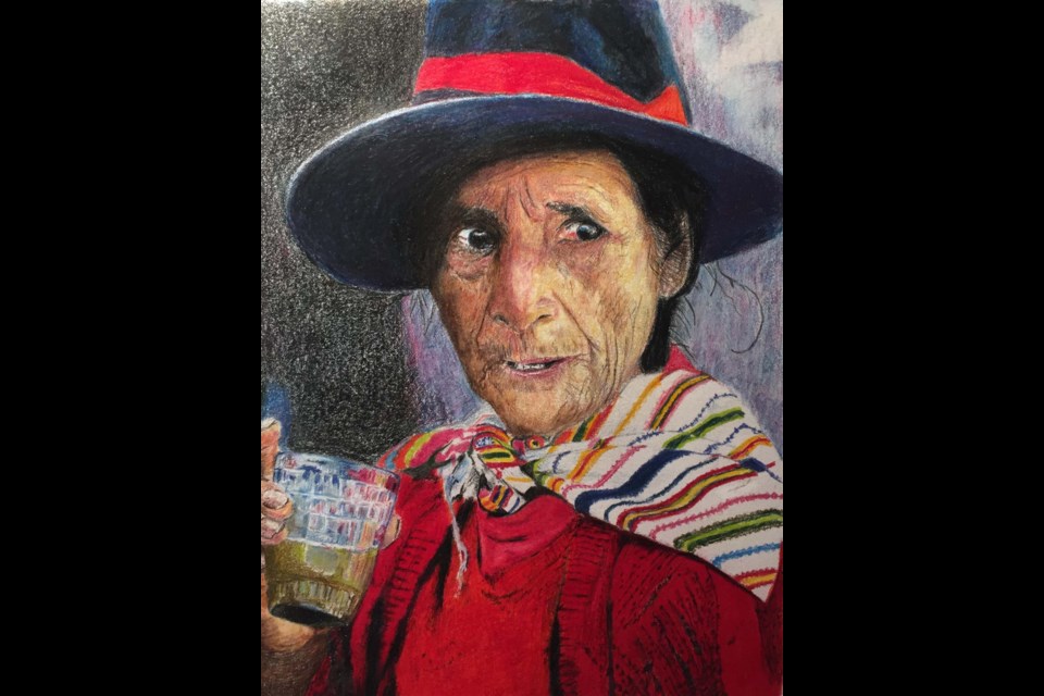 South American is a portrait painted by Wayne Gorman. Gorman's new exhibit Becoming begins its run at VASA this week with an opening reception to be held on Thursday. Gorman will be in attendance with Indigenous Elder Will Campbell. WAYNE GORMAN/Photo