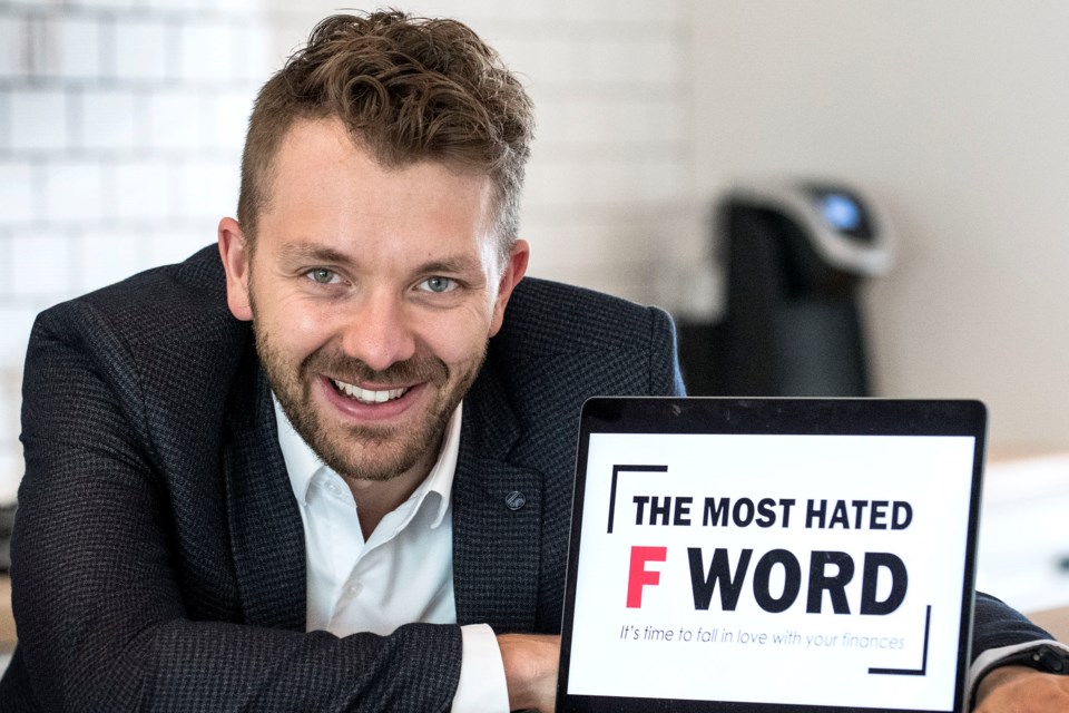 Shaun Maslyk is a finance keener who tries to educate people on money matters through live programs and Youtube channel called The Most Hated F Word. DAN RIEDLHUBER/St. Albert Gazette