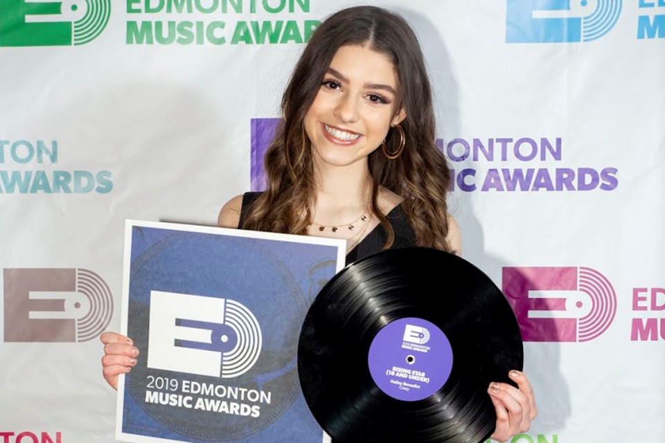St. Albert's Hailey Benedict scooped the Rising Star Award at the 2019 Edmonton Music Awards.
