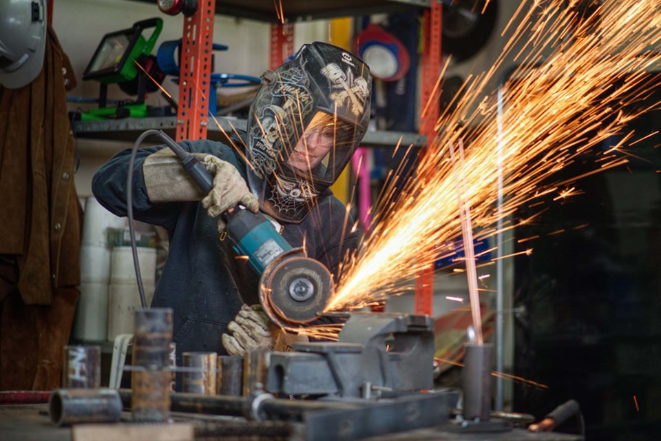 Sparks will fly when you work with metal, as artist Joanne Guthrie does. Her home studio was the scene for the fiery creation of some small, delicate birds for her show Bird's Eye View, on now at VASA. JOANNE GUTHRIE/Supplied