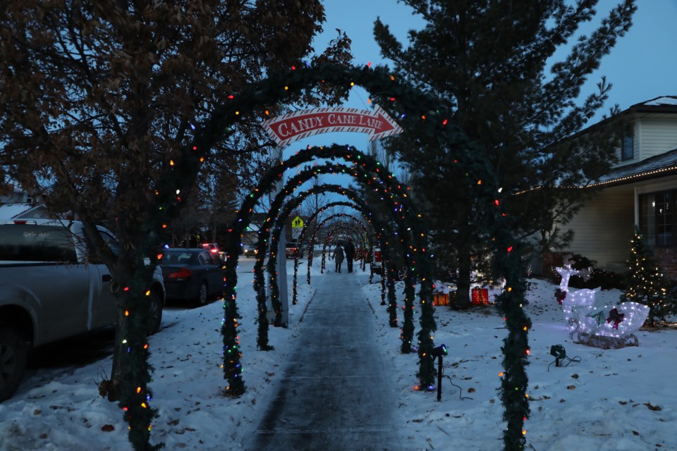 Elliot Place is the "Candy Cane Lane" of St. Albert. Dec. 19, 2020. JESSICA NELSON/St. Albert Gazette