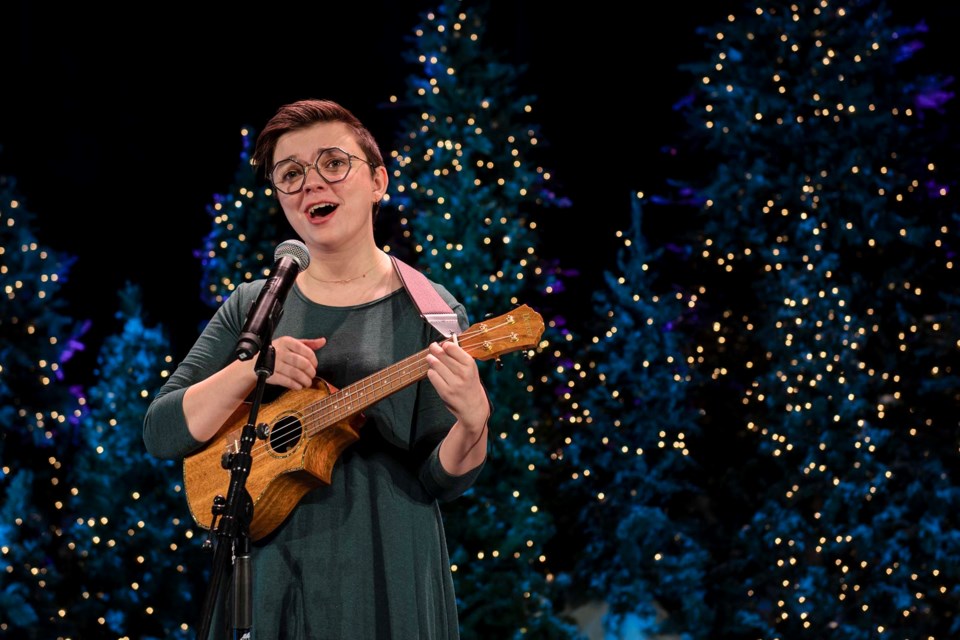 Kirsten Throndson brings her ukulele to St. Albert Children's Theatre Countdown 2 Christmas. The online holiday cabaret takes place Dec. 17 to 23. GLEN FREEMAN/St. Albert Gazette 