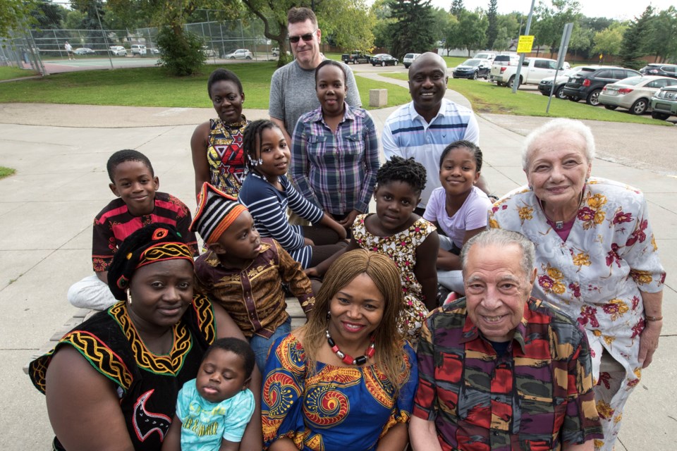 Helen Agbonison (centre-front) is organizing an event on Sunday in Lions Park for Africans and people of African descent 