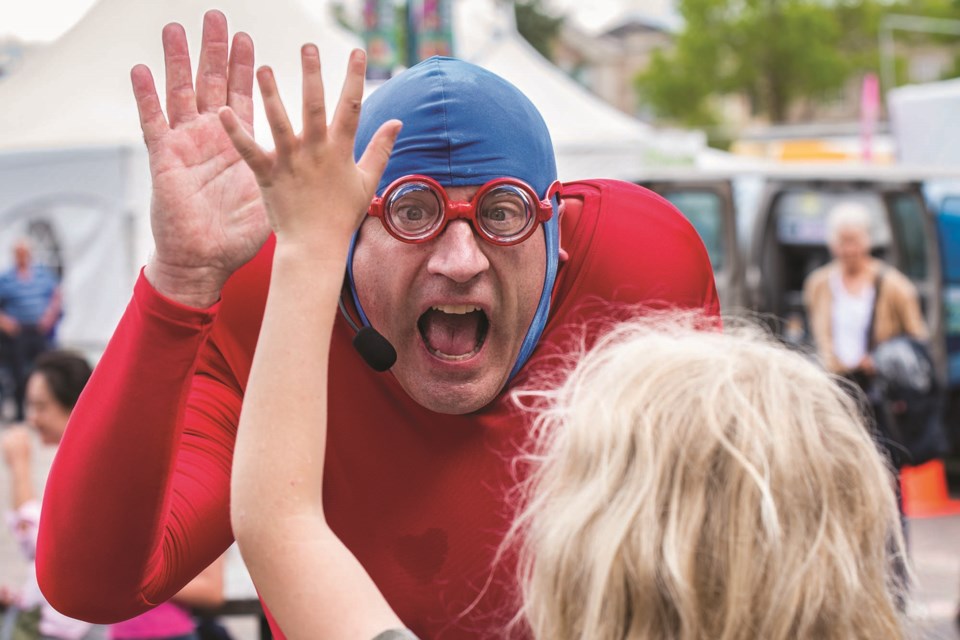 Circus artist Gustavo the Impossibilist joins a cast of zany characters at Festive Festival PJ Party on Dec. 4 at the Arden Theatre. SUPPLIED/Photo 