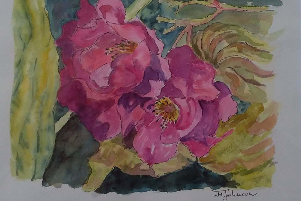 Luise Mendler-Johnson has an exhibit of small still-life paintings called Flowers & Fruit in the Corridor Gallery at VASA until Monday, July 8.