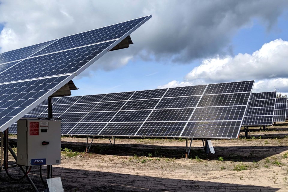 St. Albert city council has voted to study building a solar farm in the Badger Lands to the north of the city. ATCO/ Supplied